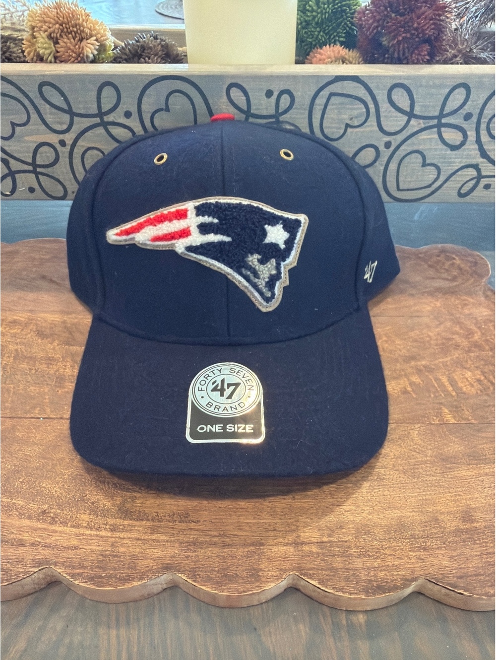 New England Patriots NFL Navy Blue Adjustable Baseball Cap Hat